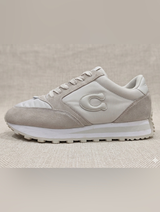 Coach Shoes - Coach CitySole Runner Sneakers - Beige & Chalk US 10